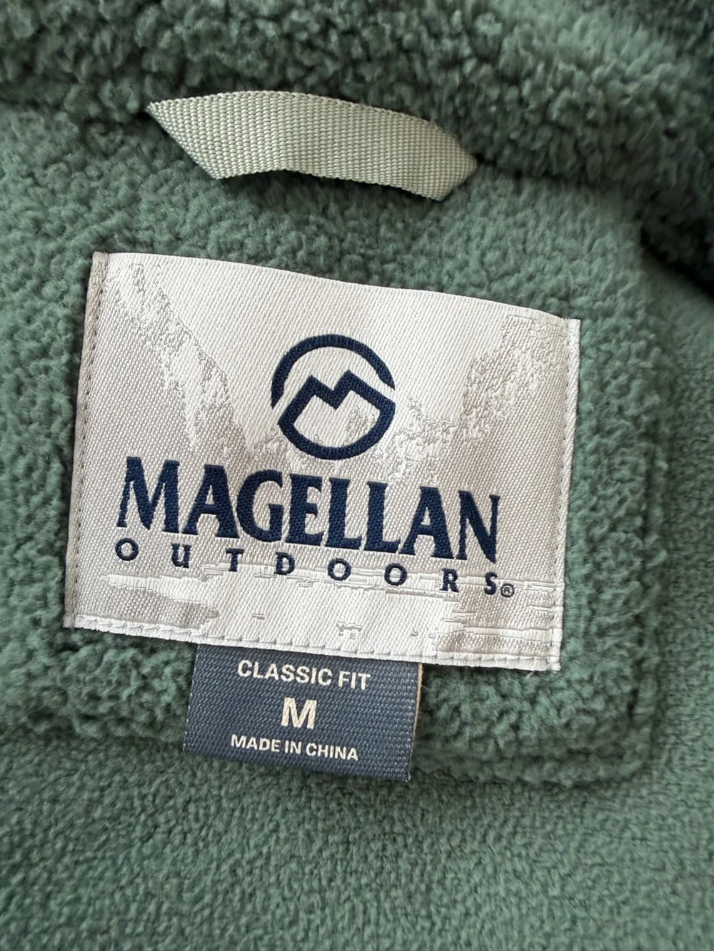 Magellan Outdoors Kids Green Fleece Jacket with Zip Chest Pocket